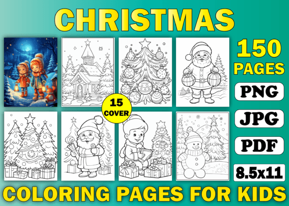 150 Christmas Coloring Pages for Kids: A Creative and Educational Resource