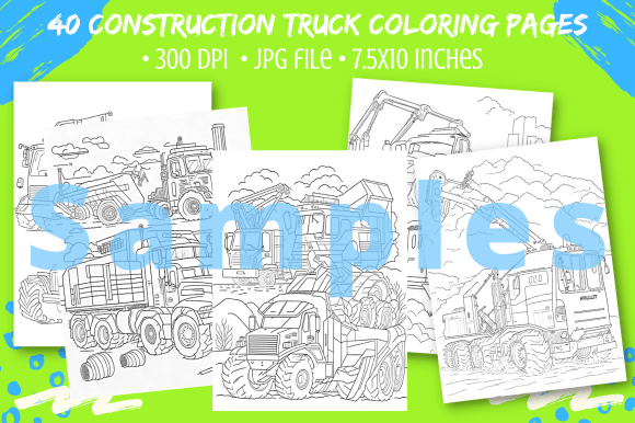 40 Big Construction Trucks to Color