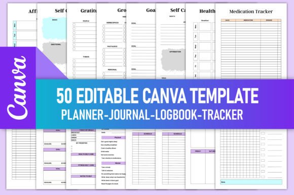 50 Editable Canva Template for KDP: A Strategic Tool for Productivity and Creativity