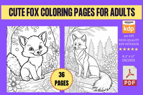 Cute Fox Coloring Pages for Adults and Kids: A Fun and Creative Activity