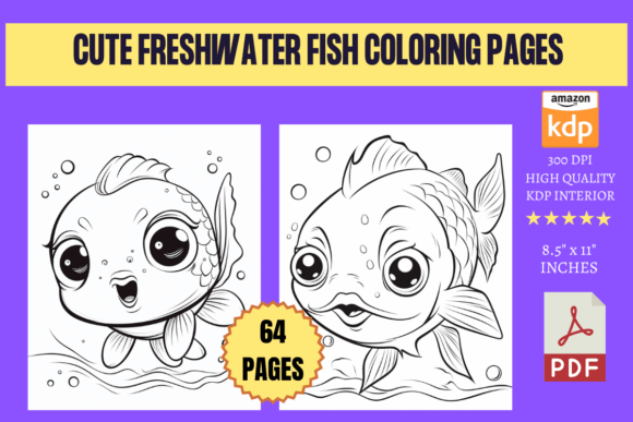 Cute Freshwater Fish Coloring Pages for Kids and Adults