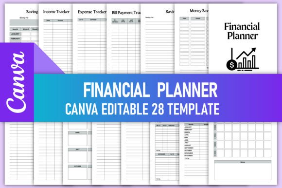 Editable Financial Planner Canva KDP