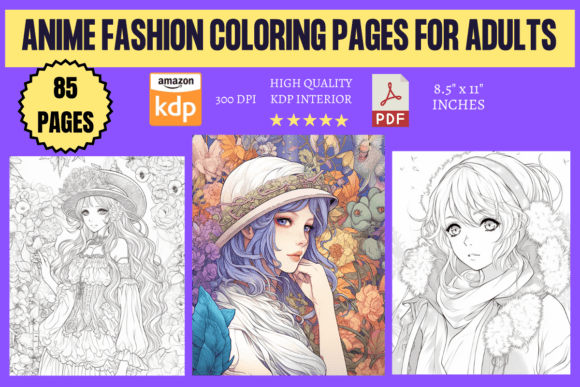 Explore the World of Anime Fashion Coloring Pages for Adults