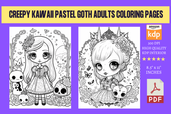Exploring the Unique World of Creepy Kawaii Pastel Goth Coloring Pages