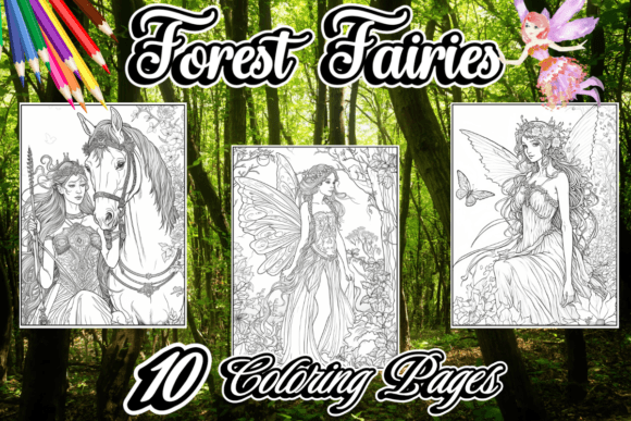 Forest Fairies Coloring Pages Adults