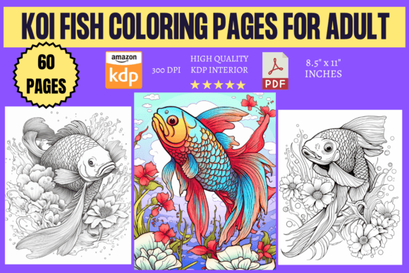 Koi Fish Coloring Pages for Adults: A Creative and Relaxing Activity