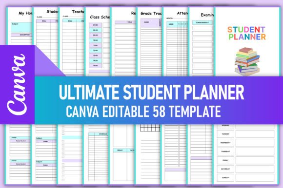 Maximize Productivity with the Editable Student Planner for Canva KDP