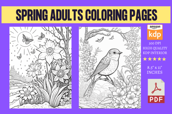 Spring Adults Coloring Pages: A Creative Escape for All Ages