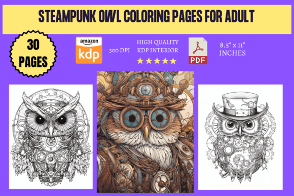 Steampunk Owl Coloring Pages for Adults: A Unique Blend of Art, Creativity, and Nostalgia