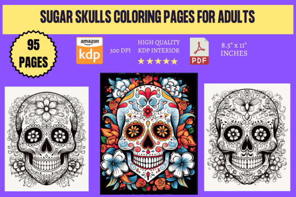 Sugar Skulls Coloring Pages for Adults