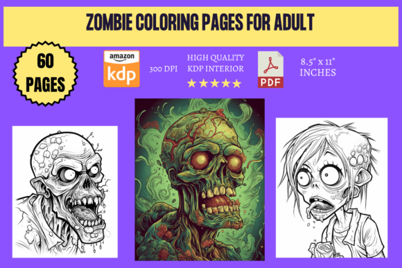 Zombie Coloring Pages for Adult